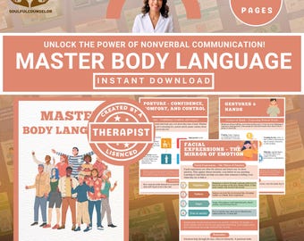 Body Language Guide & Weekly Plan,  Learn Nonverbal Communication Skills,  How to Read People, Social Skills Training Self Help PDF