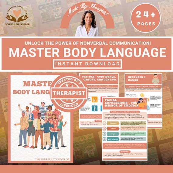 Body Language Guide & Weekly Plan,  Learn Nonverbal Communication Skills,  How to Read People, Social Skills Training Self Help PDF