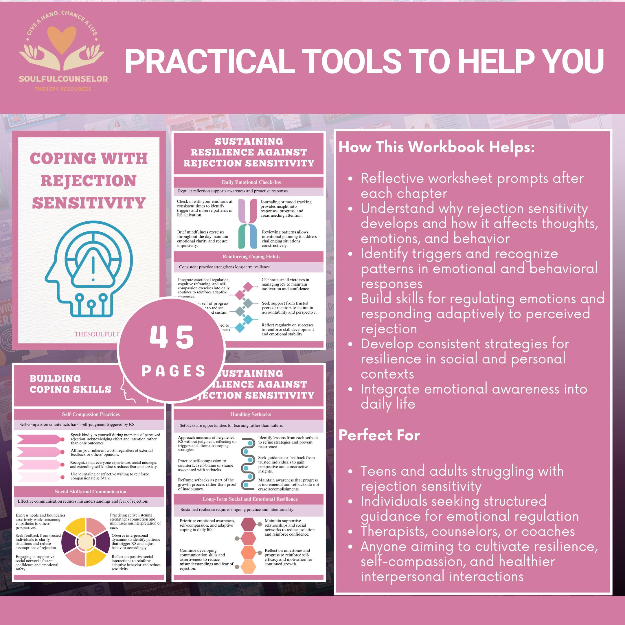 Coping With Rejection Sensitivity Workbook, Teen & Adult Self-help ...
