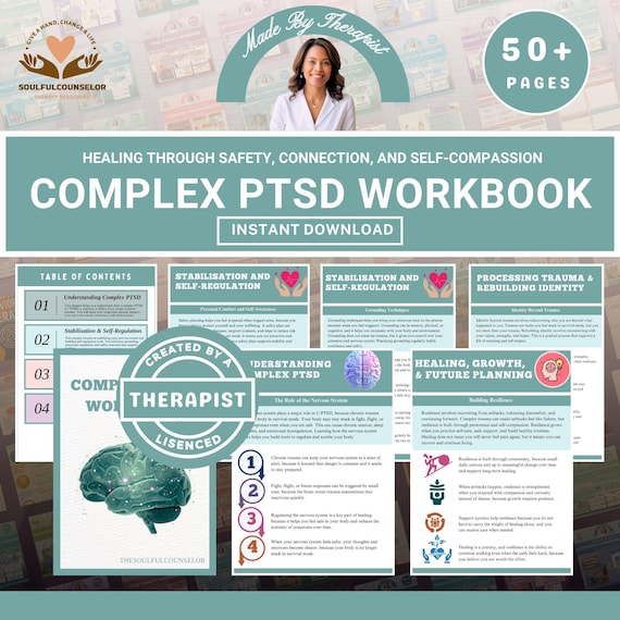 C-PTSD Workbook | Trauma Recovery, Emotional Regulation (Digital Download)