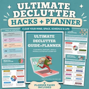 Life Declutter Workbook, Mindful Reset Planner for Simplifying Your Life, Digital Detox and Intentional Living Guide, Printable PDF