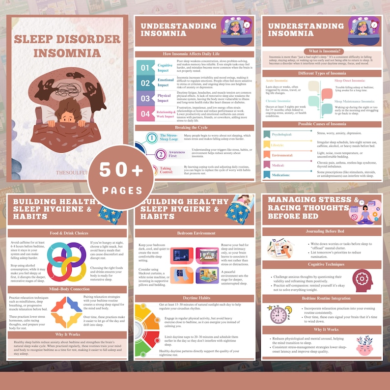 “Printable Sleep Workbook for Insomnia and Better Rest – Teens & Adults”

“Sleep Hygiene and Relaxation Tools – Digital Sleep Journal”

“Therapist-Informed Insomnia Workbook – 50+ Pages Printable PDF”

“Better Sleep Routine and Mind–Body Practices for Emotional Wellness”

“Calming Night Routine Workbook for Teens and Adults – Therapy Resource”