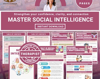 Social Intelligence Workbook: Communication Skills, Emotional Awareness (PDF Download)