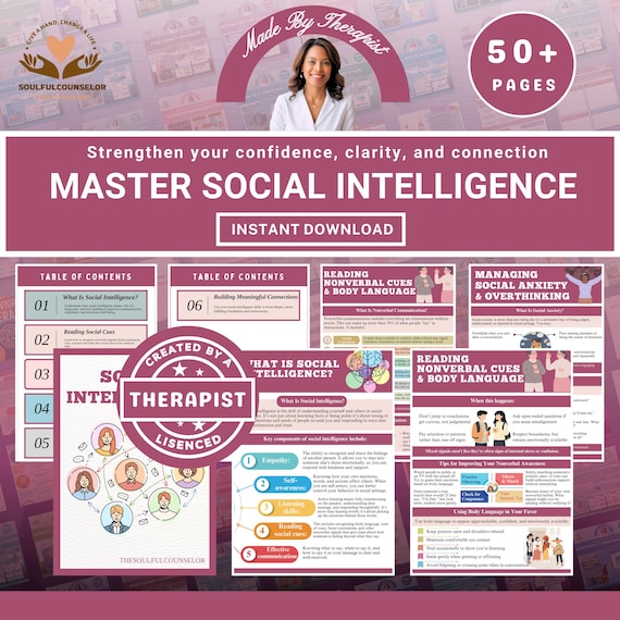 Social Intelligence Workbook: Communication Skills, Emotional Awareness (PDF Download)
