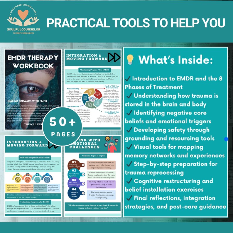 EMDR Therapy Workbook, Trauma Healing, PTSD (PDF) - Etsy
