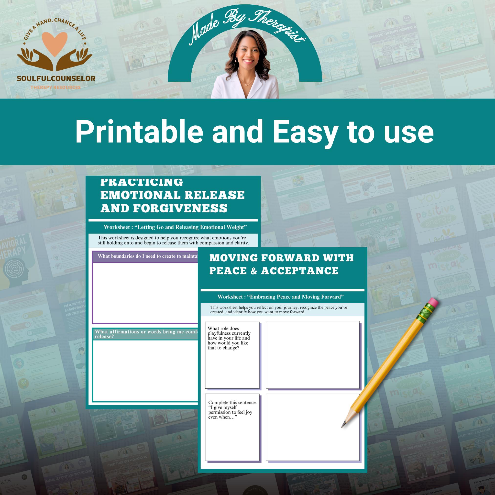 Detachment Worksheets.pdf Emotional Detachment Workbook Self-healing for Teens & Adults, Heal ...
