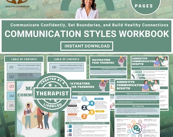 Teen Communication Skills Workbook: Assertiveness, Boundaries (Printable PDF)