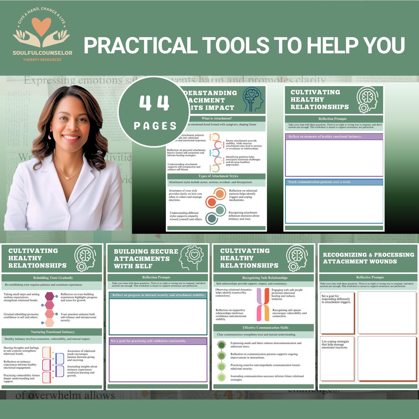 Healing Attachment Wounds Workbook for Teens & Adults, Reflective ...