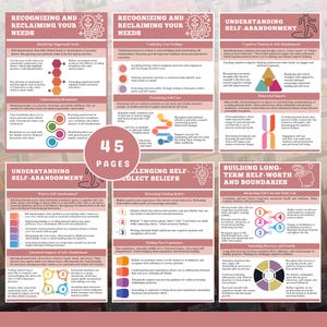 Cover image of Self-Abandonment Recovery Workbook with calming colors

Sample chapter pages showing reflective worksheets for teens and adults

Printable PDF workbook for addressing self-abandonment and self-care

Therapeutic guide for rebuilding self-worth and healthy boundaries

Workbook for cultivating self-compassion and emotional resilience