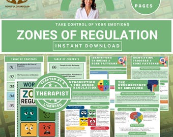 Zones of Regulation Workbook: Coping Skills for Teens & Adults (Printable PDF)