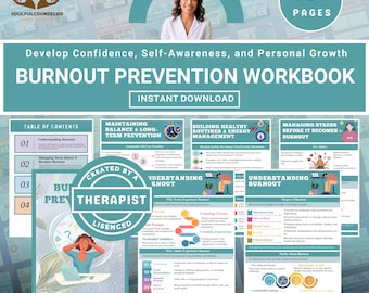 Burnout Prevention Workbook: Stress Management, Self-Care Guide (PDF)