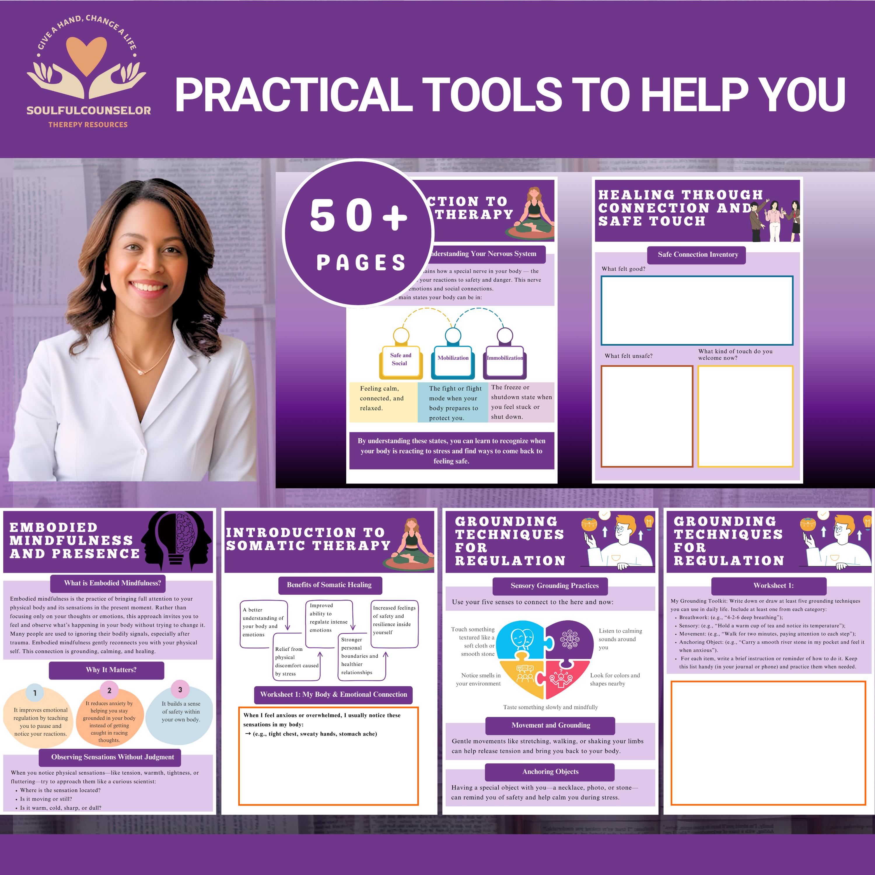 Somatic Therapy Workbook and Guide for Teens and Adults : Mental Health ...