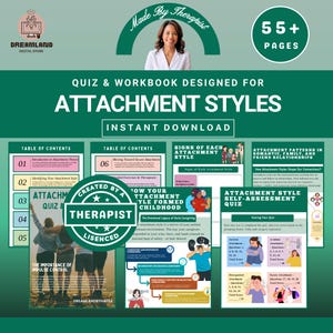 Attachment Styles Mega Bundle Quiz & Workbook, Relationship, Therapy Worksheets, Couples Therapy, Secure, Anxious, Avoidant, Disorganized