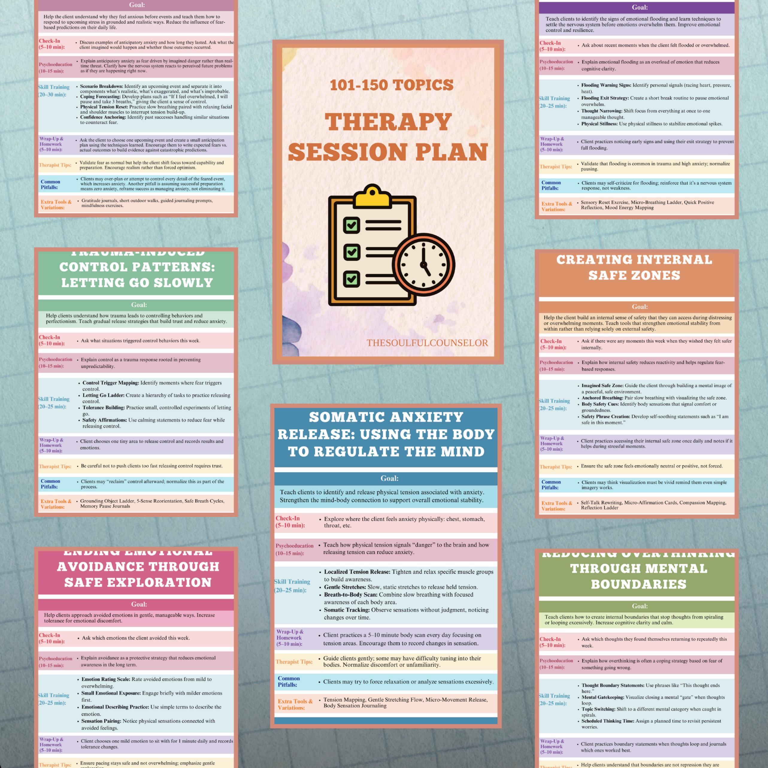 Manipulation Topics Counseling Interventions Guide, 50+ Structured Topics Session Plan ...