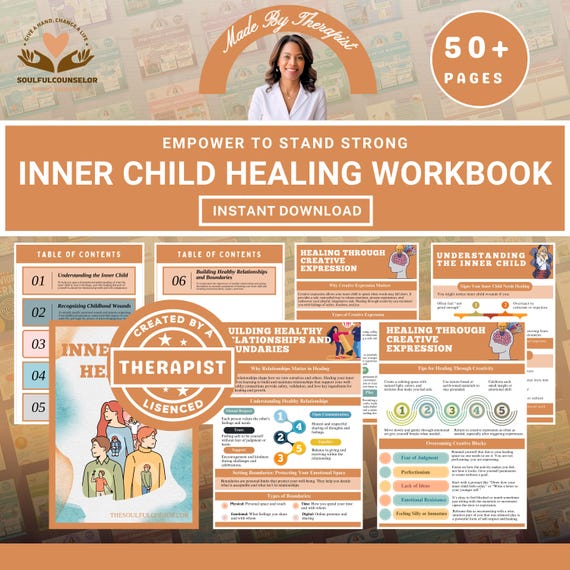 Inner Child Healing Workbook: Trauma Therapy, Reparenting (PDF Download)
