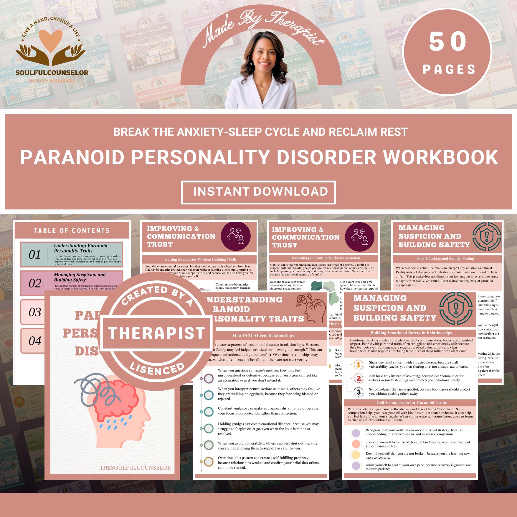 Paranoid Personality Disorder Workbook for Teens & Adults | Self-help ...