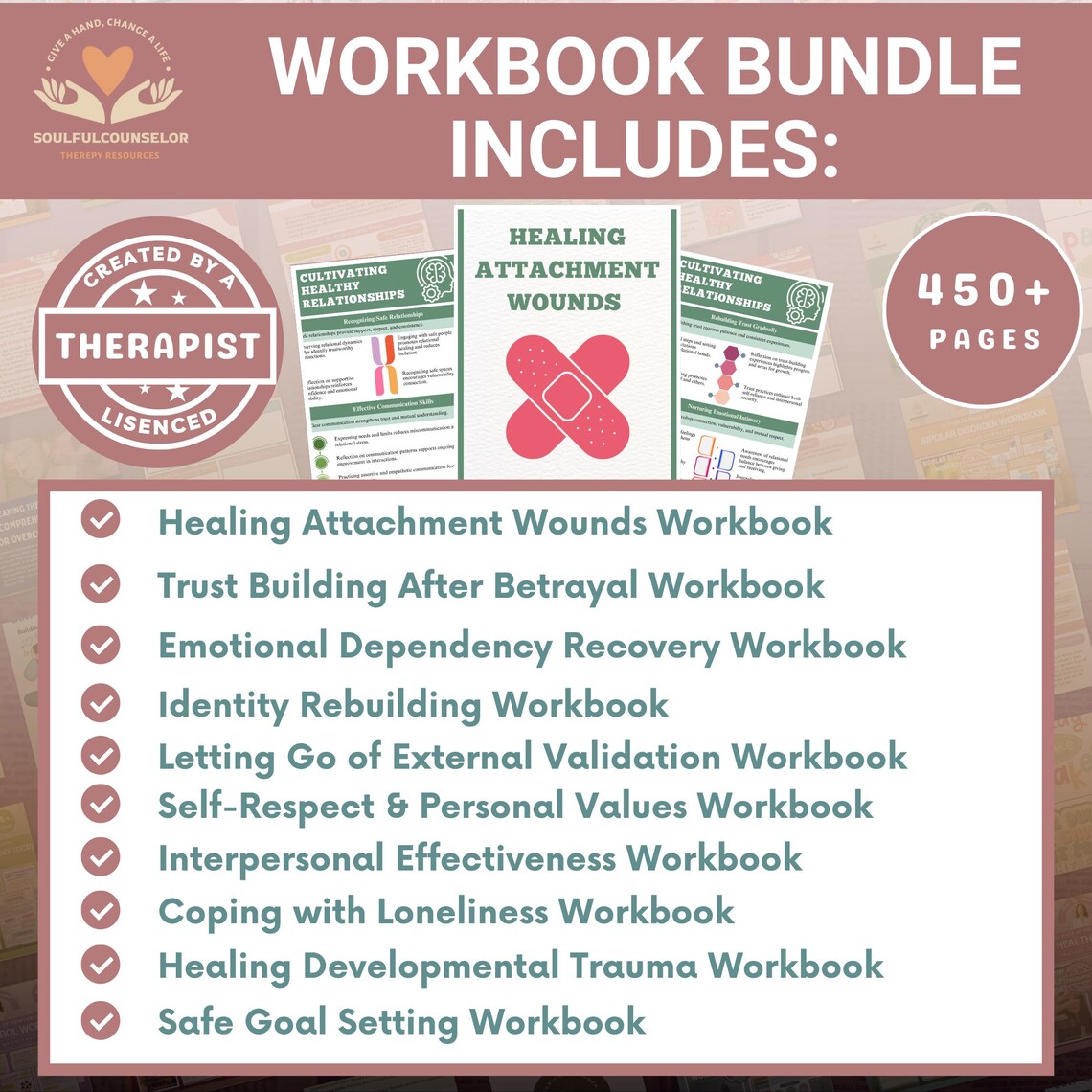 Attachment & Trust Healing Workbook Bundle — 10 Workbooks for Emotional ...