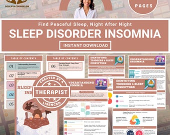 Werkboek slapeloosheidstherapie, slaaphygiëne, bedtijdroutine (afdrukbare pdf)
