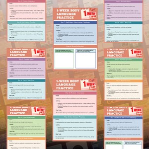 body language workbook, social intelligence planner, posture and presence guide, facial expression reading, eye contact practice sheet, personal space awareness tool, gesture communication skills, weekly social practice planner, teen communication workbook, printable body language guide, digital nonverbal skills workbook