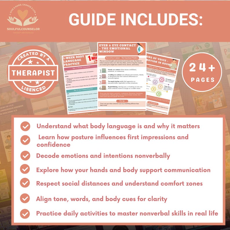 body language workbook, social intelligence planner, posture and presence guide, facial expression reading, eye contact practice sheet, personal space awareness tool, gesture communication skills, weekly social practice planner, teen communication workbook, printable body language guide, digital nonverbal skills workbook