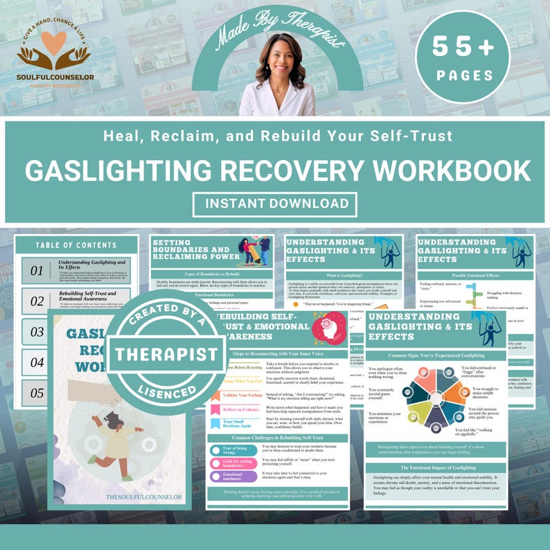 Gaslighting recovery workbook for healing and empowerment

Rebuild self-trust and confidence after emotional manipulation

Therapy-inspired self-help workbook for gaslighting survivors

Emotional healing worksheets for personal growth and recovery

Boundaries and self-awareness exercises for trauma recovery

Self-trust and empowerment workbook for emotional healing

Digital therapy resource for gaslighting recovery journey