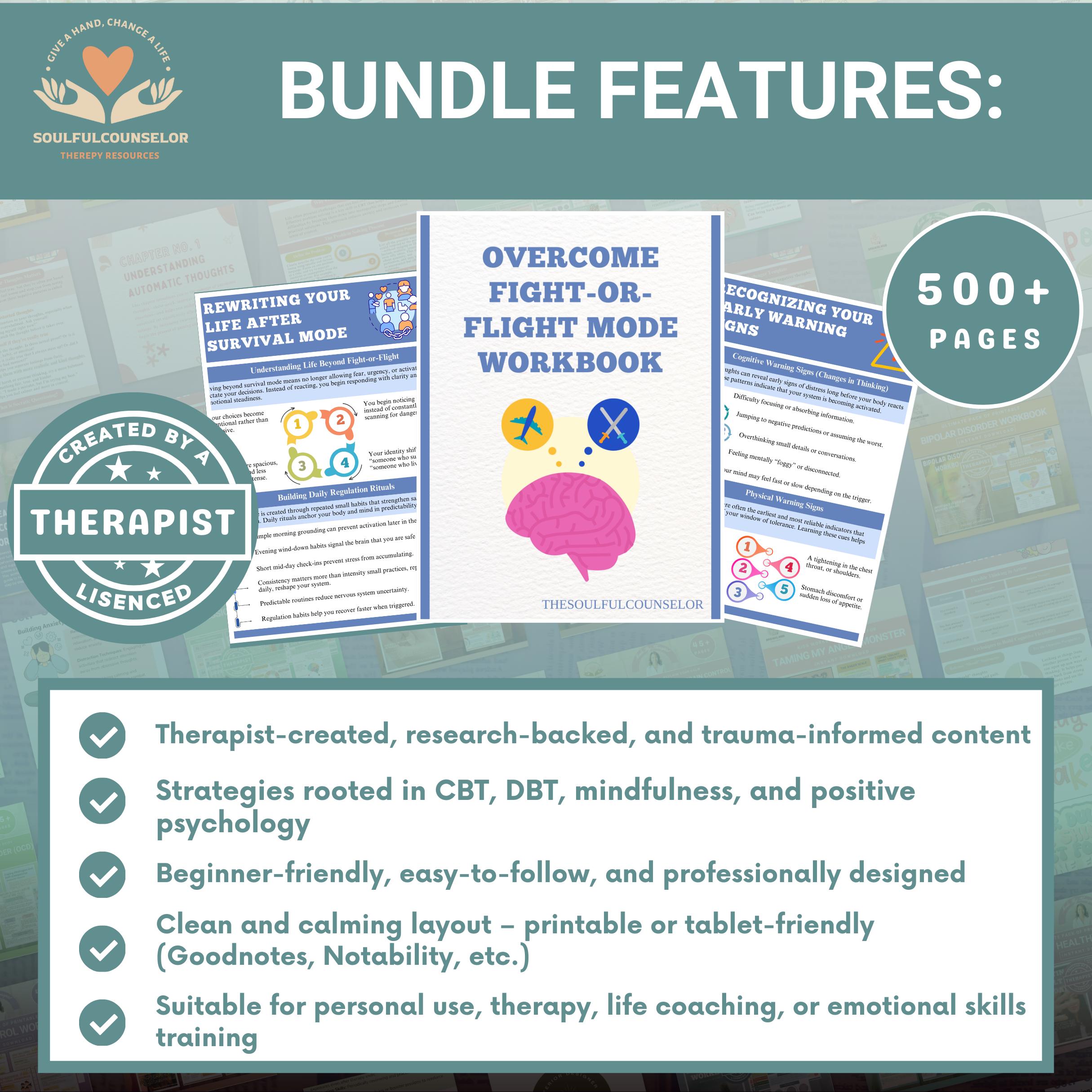 Healing & Emotional Growth Mega Workbook Bundle Boundaries ...