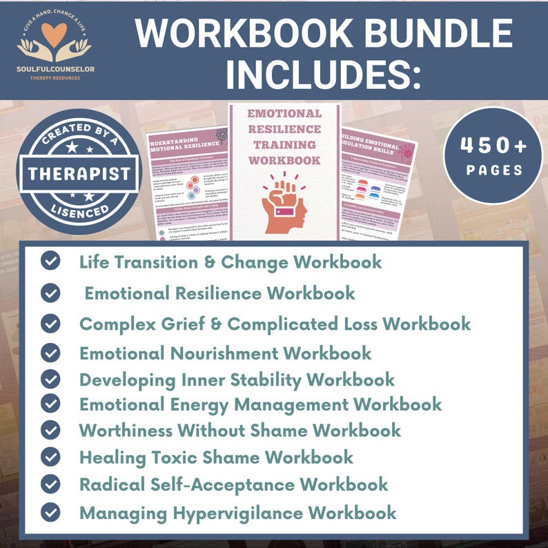 Emotional Healing Workbook Bundle | Inner Stability, Resilience ...