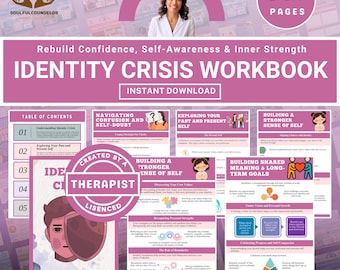 Werkboek identiteitscrisis voor tieners en volwassenen: zelfontdekking en vertrouwen (digitale pdf)