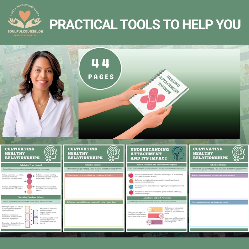 Healing Attachment Wounds Workbook for Teens & Adults, Reflective ...