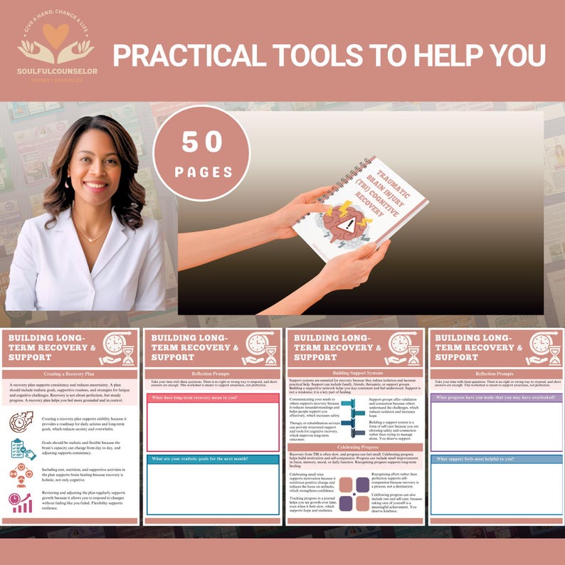 TBI Cognitive Recovery Workbook | Brain Injury Support for Teens ...