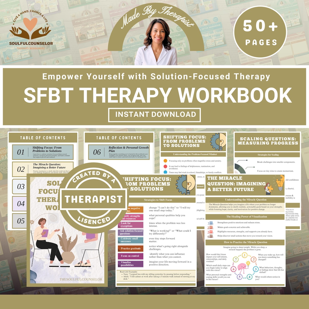 Solution-focused Therapy Workbook: SFBT Self-help Guide (PDF) - Etsy