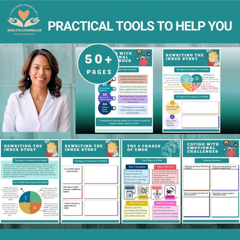 EMDR Therapy Workbook, Trauma Healing, PTSD (PDF) - Etsy