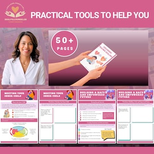 childhood trauma recovery workbook, inner child healing workbook, emotional healing journal, trauma therapy printable, self reflection mental health resource, healing past wounds guide, trauma informed printable workbook, reconnect with inner child activities, building self worth after trauma, emotional regulation exercises, safe trauma recovery workbook, therapeutic healing guide for adults, printable mental health workbook