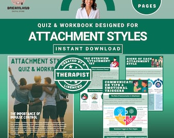 Cuestionario y cuaderno de ejercicios sobre estilos de apego, terapia de pareja para adolescentes y adultos (PDF): evitativo, ansioso, seguro