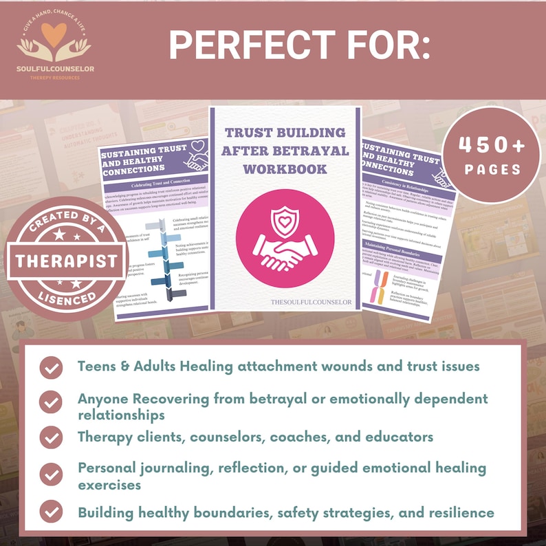 Attachment & Trust Healing Workbook Bundle — 10 Workbooks for Emotional ...