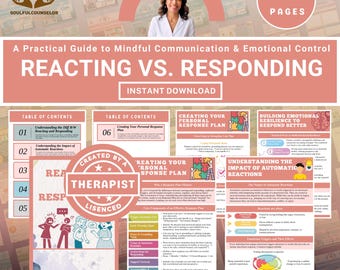 Cuaderno de ejercicios: Reaccionar vs. Responder: Autocontrol y relaciones (Descargar PDF)