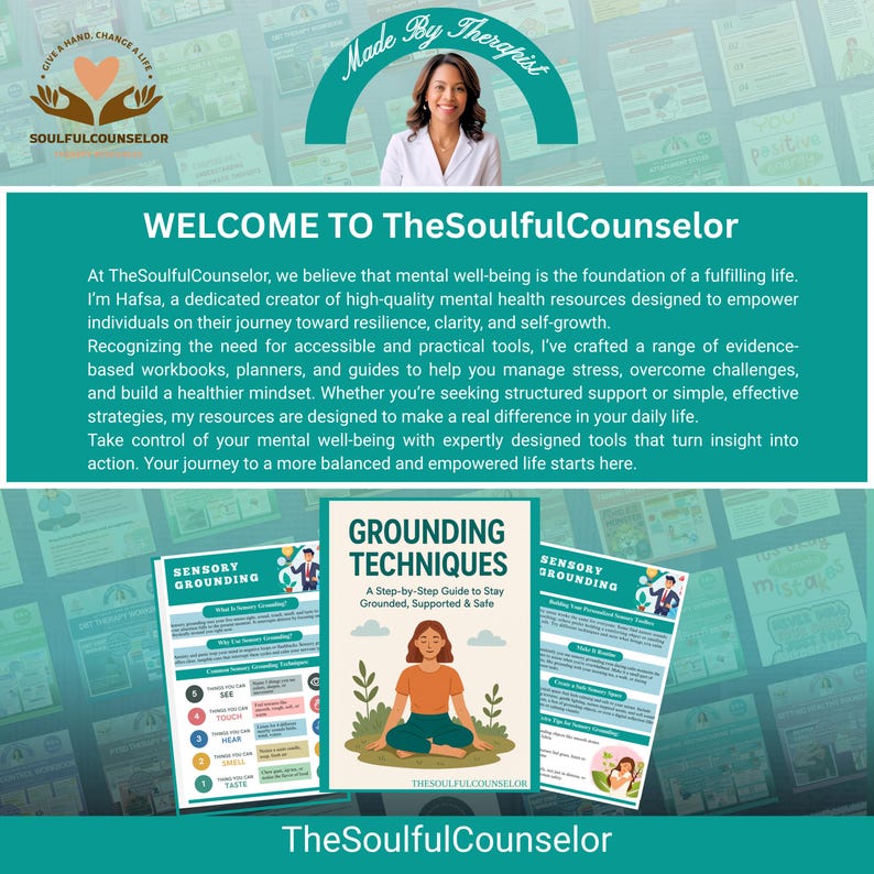 grounding techniques guide, printable grounding pdf, trauma support resource, coping skills for anxiety, emotional regulation printable, panic attack relief workbook, self-help for trauma, anxiety toolkit printable, nervous system regulation, mental health digital download, grounding exercises for adults, sensory grounding techniques, calming workbook for anxiety, CBT anxiety strategies, trauma-informed printable, self-soothing tools, anxiety coping printables