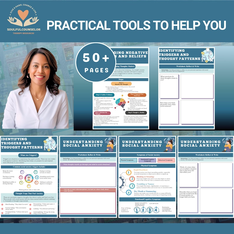 social anxiety workbook, printable anxiety workbook, CBT workbook for anxiety, anxiety worksheets for teens, digital mental health workbook, therapist workbook social anxiety, coping with social anxiety, anxiety therapy resources, anxiety exposure planner, self help workbook, confidence building workbook, social skills therapy, anxiety disorder help, anxiety support PDF, emotional regulation worksheets