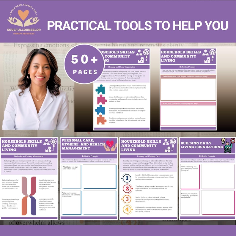 Daily Living Skills Workbook for Intellectual Disability | Printable ...