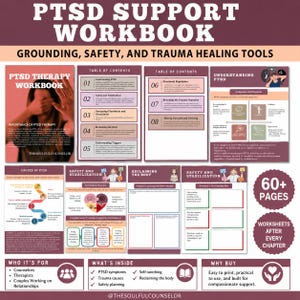 K&ouml;nnte beinhalten: Ein PTSD-Unterst&uuml;tzungs-Arbeitsbuch mit Werkzeugen zur Erdung, Sicherheit und Traumaheilung. Es enth&auml;lt ein Inhaltsverzeichnis, Symptomerkl&auml;rungen und Arbeitsbl&auml;tter zur Selbstberuhigung und Erdung. Es umfasst &uuml;ber 60 Seiten.