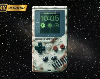 Sfondo per iPhone con Game Boy arrugginito in stile retrò / Schermata di blocco per videogiochi (Download digitale)