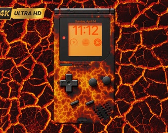 Sfondo per iPhone Magma Gameboy / Schermata di blocco retrò (Download digitale)