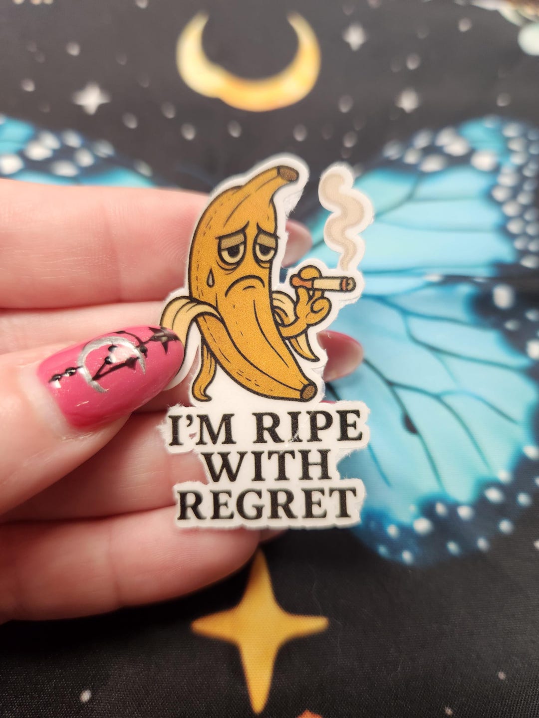 Funny Banana Sticker: I'm Ripe With Regret - Sarcastic Vinyl Decal - Etsy