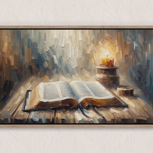 Word of God | Christian Gift | Framed Oil Paint Print Canvas | Living Room Wall Art | Peaceful Artwork | Home Decor | Modern Home Art |