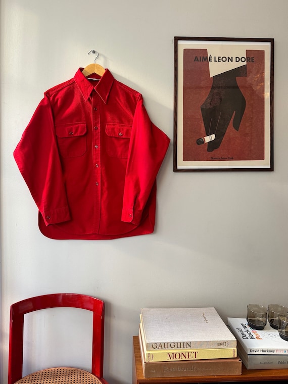 Woolrich Vintage Red Chamois/Flannel Button Down