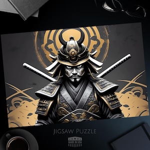 Samurai Warrior Jigsaw Puzzle, Ancient Hero Jigsaw, Japanese Culture Gift, Challenging Puzzle, 1000, 500, 250, 100, 30 Pieces