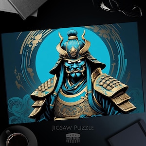 Mythical Samurai Warrior Jigsaw Puzzle, Ancient Japanese Art Puzzle Gift, Challenging Puzzle, 1000, 500, 250, 100, 30 Pieces
