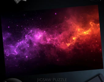 Galaxy Nebula Space Jigsaw Puzzle, Cosmic Art Photo, Celestial Puzzle, Challenging Puzzle, 1000, 500, 250, 100, 30 Pieces