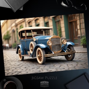 Vintage Car Jigsaw Puzzle, Classic Automobile Collector&#39;s Edition, Puzzle Game, Gift for Car Enthusiasts, 1000, 500, 250, 100, 30 Piece