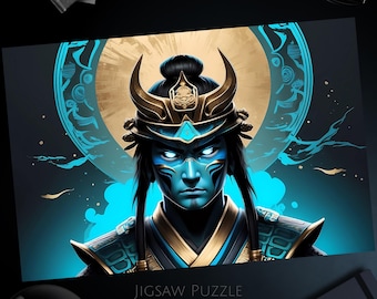 Mythical Samurai Jigsaw Puzzle, Ancient Japanese Warrior Art, Challenging Puzzle, 1000, 500, 250, 100, 30 Pieces